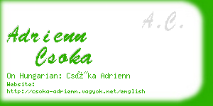 adrienn csoka business card